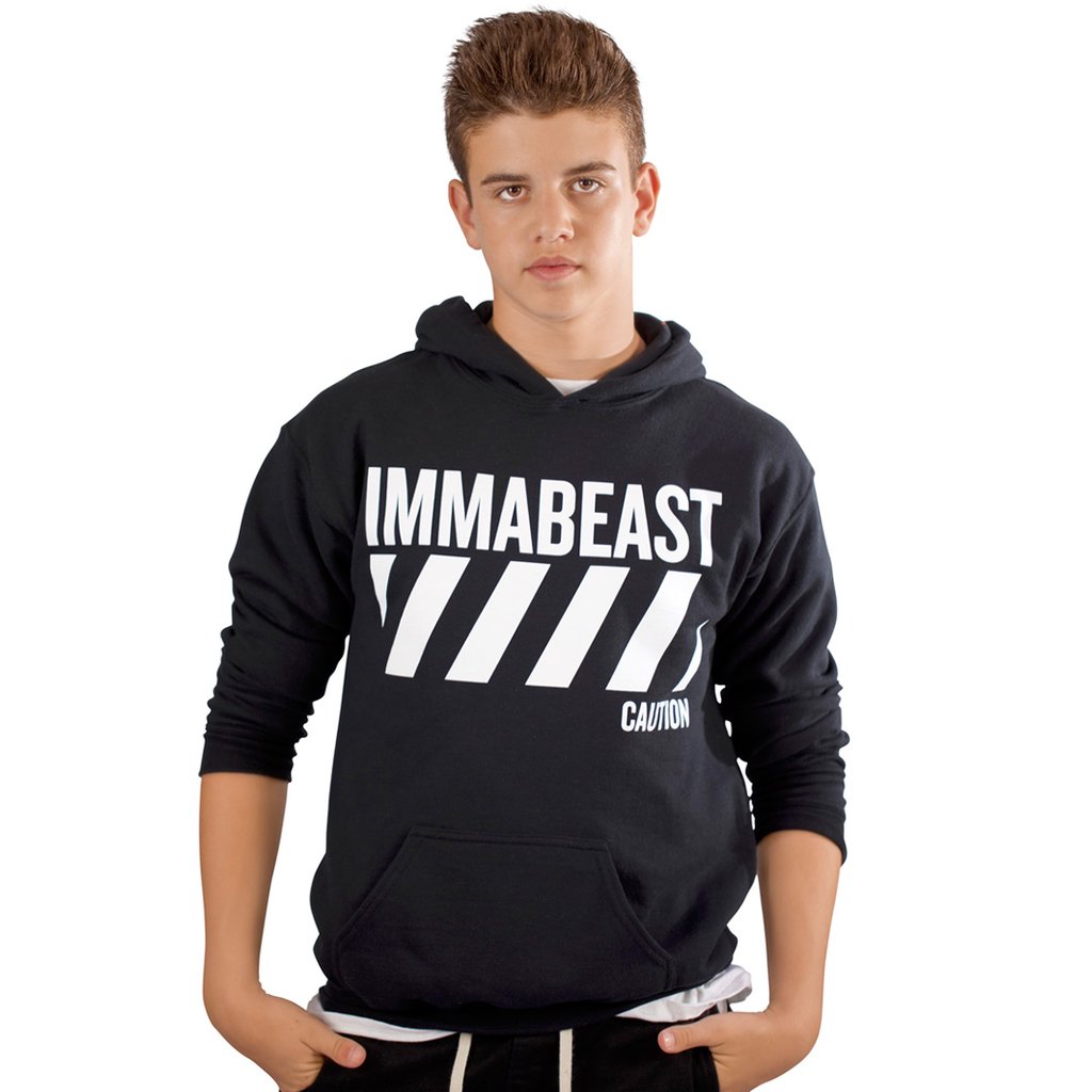 Black CAUTION Hoodie